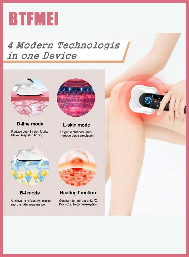 BTFMEI 4 Heads Body Slimming Massager Deep Tissue Massager, Electric Cordless Body Shaping Machine Hhandheld Fat Burning Device for Arms Legs Back Belly Thigh Hip (Pro Max Version) - Image 3