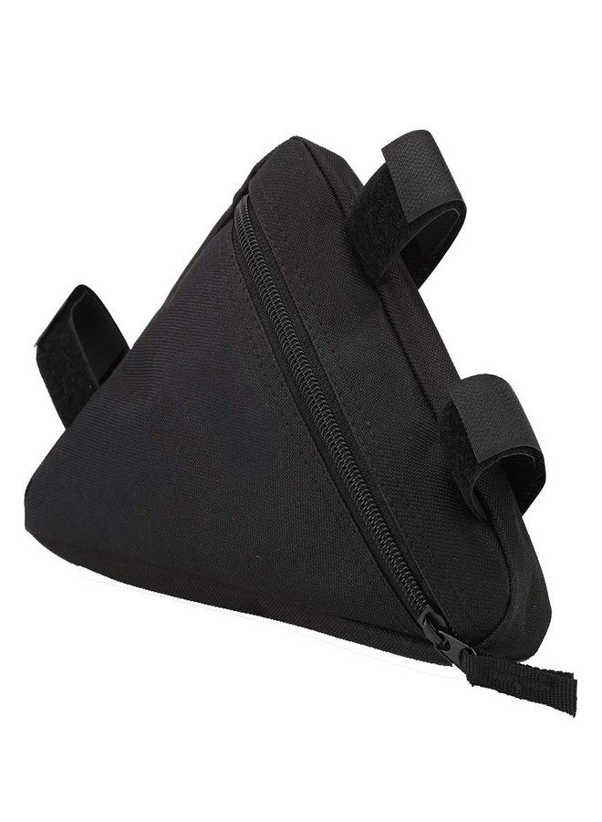 TEUOPIOE Oxford Quick Release Triangle Bike Tool Bag Waterproofs Cycling Frame Bag for Top Tube and Front Saddle Storage Ideal for Road, Mountain, and Commuter Bikes - Image 2