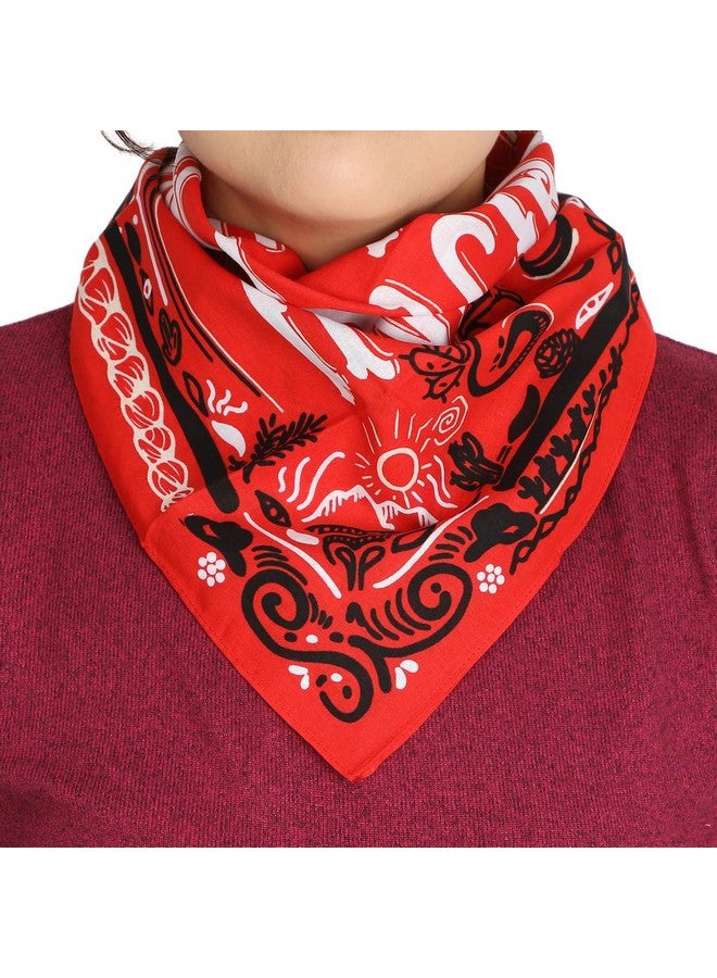 بايو وورلد مجموعة باندانا خفيفة الوزن بتصميم غربي من بايوورلد، مقاس 22 بوصة × 22 بوصة، مكونة من 6 قطع - Image 4