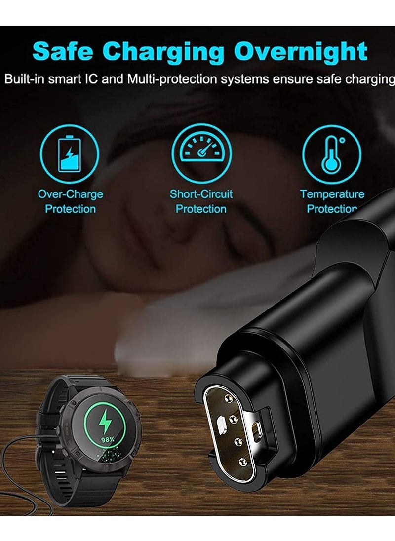 SYOSI محول شاحن الساعة إلى محول C لساعة رياضية لجهاز Garmin Fenix 6/ 6s/ 6x Pro/ 5/ 5s/ 5x Plus وForerunner 745/ 935/ 945 45/ 45s/ 245 وما إلى ذلك.  - Image 3