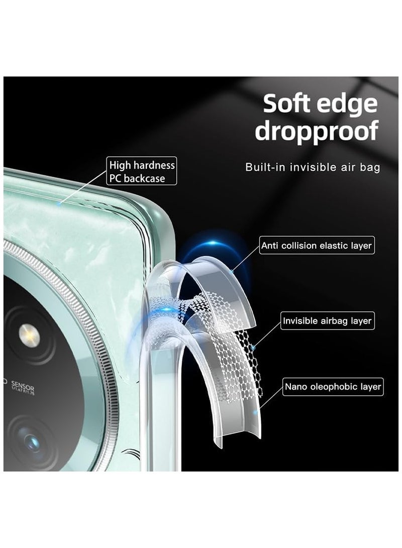 Magnetic Case Compatible with Honor X9c 5G Honor X60 Pro Matte Frosted Clear Transparent Case Airbag Anti-drop Hard PC Soft TPU Bumper - Image 3