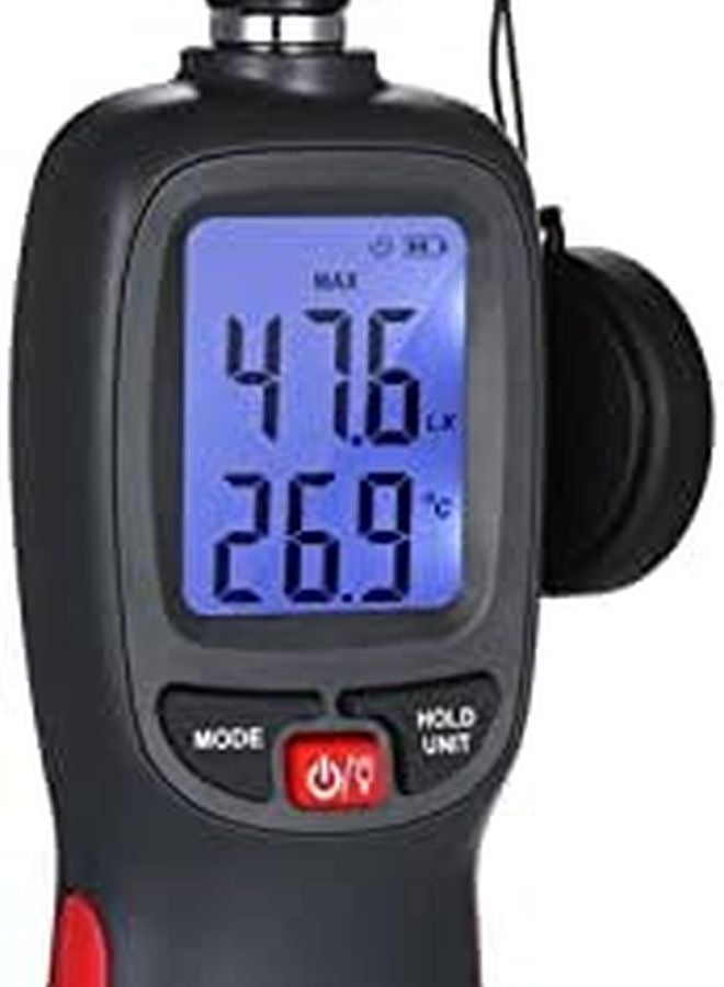 مقياس الضوء الرقمي المحمول مع شاشة LCD عرض البيانات القصوى والدنيا وضع استشعار الضوء - Image 3