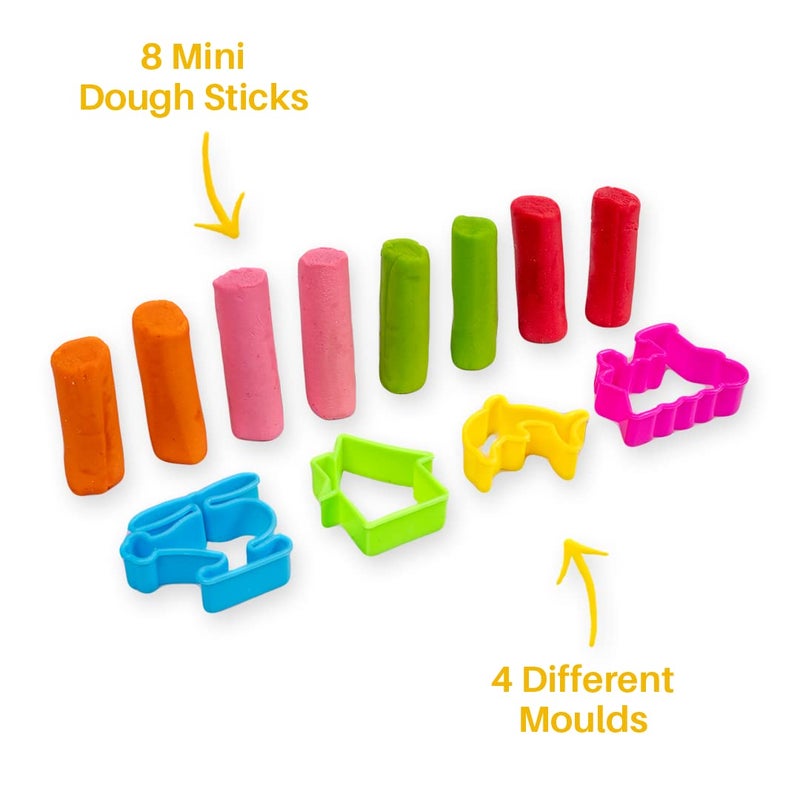 RATNA'S عبوة طين ميني دوغ ستكس الإبداعية مع 8 عصي طين وقوالب (متنوعة) - Image 2
