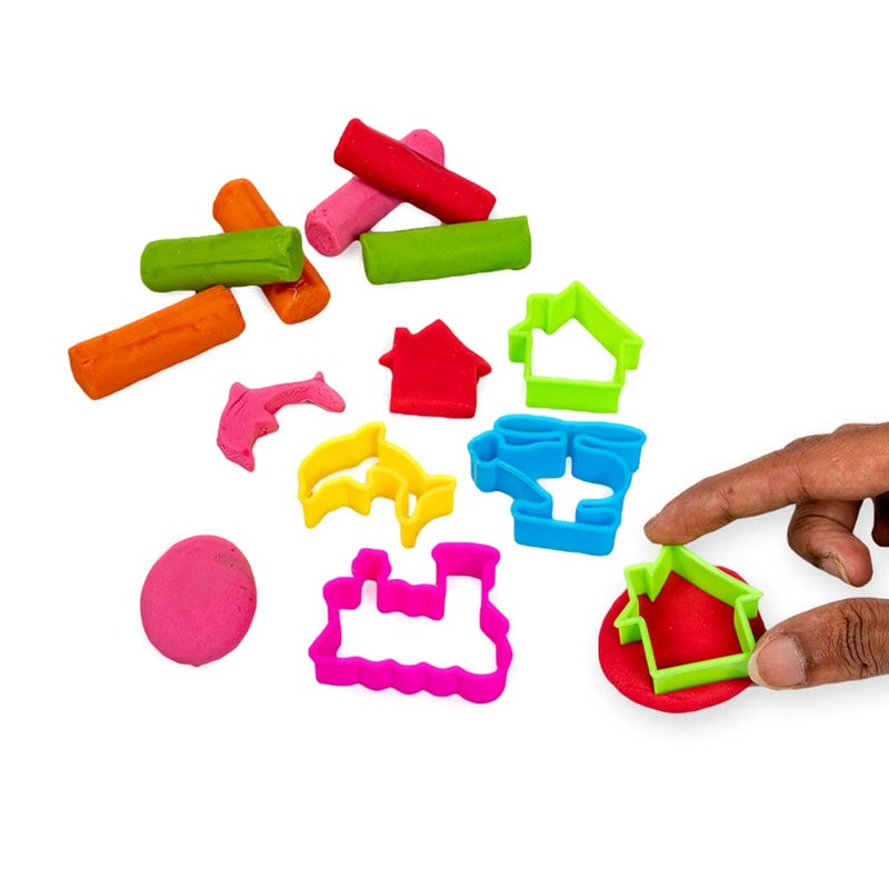 RATNA'S عبوة طين ميني دوغ ستكس الإبداعية مع 8 عصي طين وقوالب (متنوعة) - Image 3