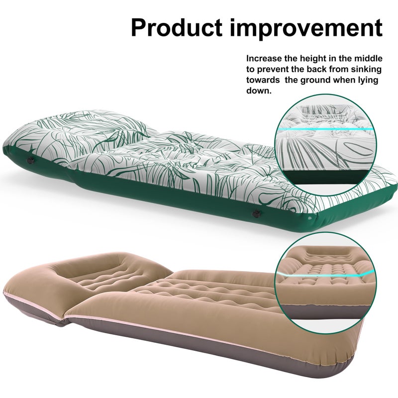 Frueydo Inflatable Camping Mattress with Adjustable Backrest - Inflatable cot for Travel Sleeping Inflatable Lounge Couch for Home & Outdoor Relaxing - Green - Image 5