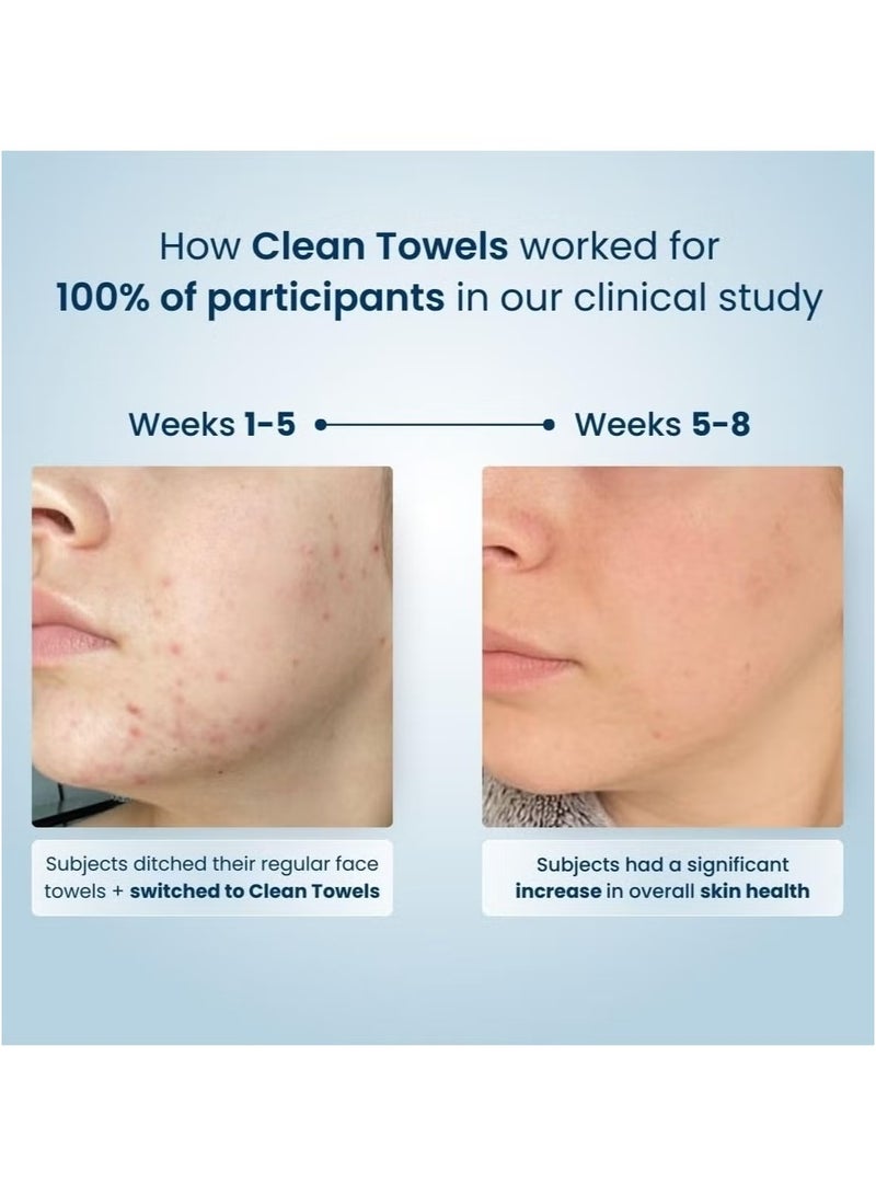 Clean Clean Skin Club Clean Towels XL – 100% Biobased Disposable Face Towels – Ultra Soft, Eczema Safe – 50 Ct - Image 3