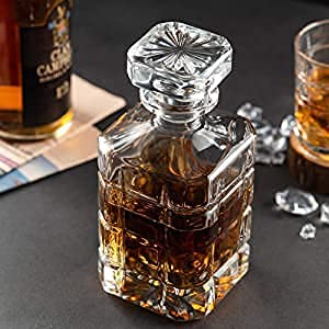 BIG CART BIG CART Whisky Bottle Decanter European Style Square Decanter with Lid for Whisky, Wine, Beer, Scotch, Vodka, Bourbon, Liquor | Pitcher Bottle (1000 ml)(1Pcs)  - Image 3