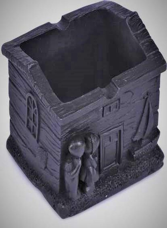 Inara Creation Couple Kiss House Design Ashtray - Black - Image 1