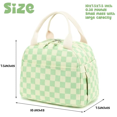 Bluboon Lunch Box for Women men Insulated Cute Corduroy Lunch bag Reusable Cooler Bag for Work Picnic Travel - Image 3