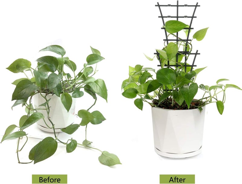 Feitore Mini Plant Trellis Garden Trellis for Climbing Plants Outdoor Plastic Superimposed Potted Plant Support Flower Supports (4 Pcs) - Image 3