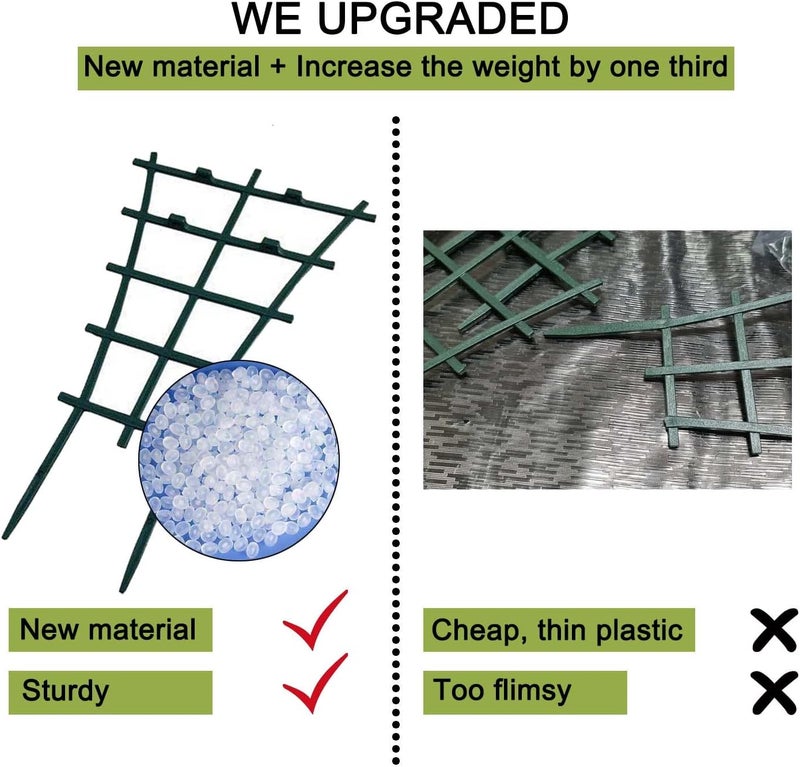 Feitore Mini Plant Trellis Garden Trellis for Climbing Plants Outdoor Plastic Superimposed Potted Plant Support Flower Supports (4 Pcs) - Image 2