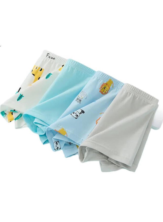 YUZHAOLIN Boys' Underwear, Children'S Boxer Briefs, Big Kids' Shorts, Teenage 4-Pack Cotton Underwear, Animal Playground - Image 2