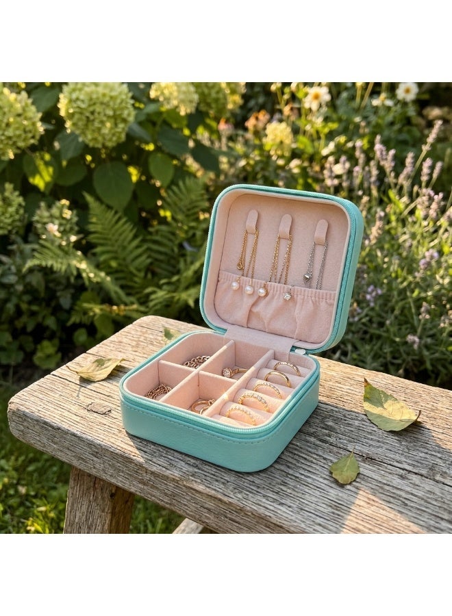 Portable Travel Jewelry Organizer Box - Compact Storage Case for Rings, Earrings & Necklaces - Image 4