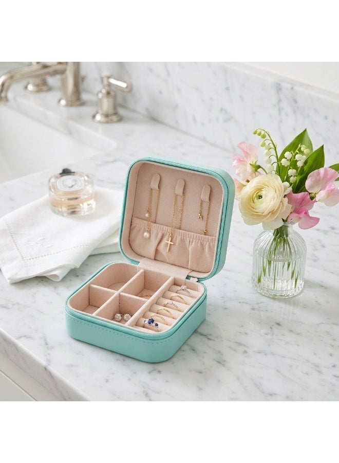 Portable Travel Jewelry Organizer Box - Compact Storage Case for Rings, Earrings & Necklaces - Image 1