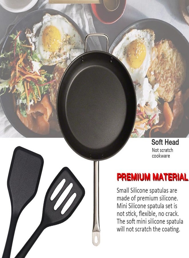 Pharamat Small Silicone Serving Spatula Set of 4, Mini Silicone Spatula Turner for Kitchen Use, Small Spatulas for Egg, Steak, Pancake - Image 5