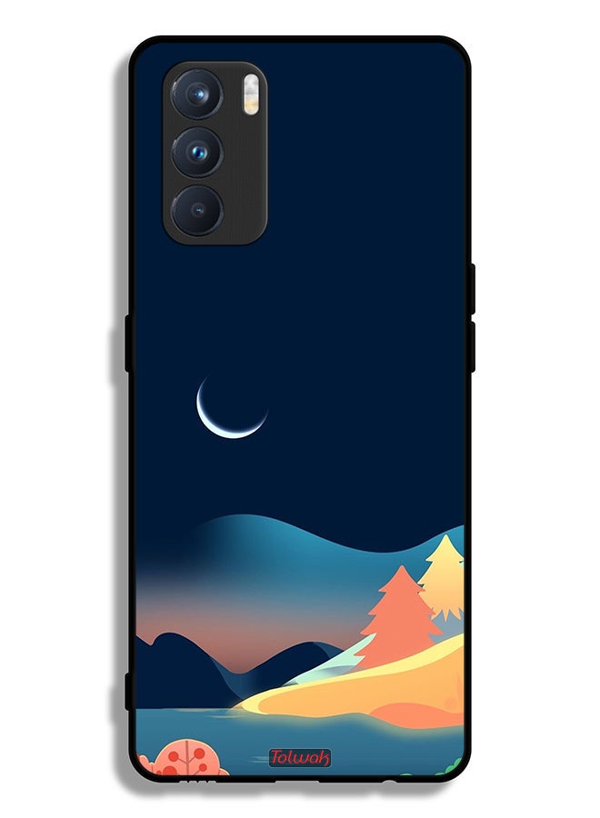 Tolwak Oppo K9 Pro Protective Case Cover Moon Abstract Drawing Art - Image 2