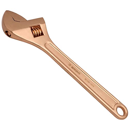 WEDO NonSparking Adjustable Wrench 8 Sparkfree Safety Spanner Safty ToolBeryllium CopperNonMagneticDIN Standard BAM FM Certificate Opening Max 24mm - Image 1
