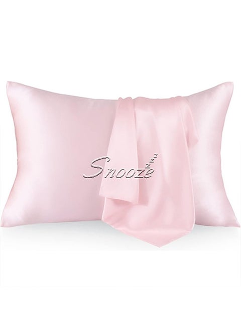 Snooze, Satin Pillowcase for Hair and Skin, 48*70 cm, Pink