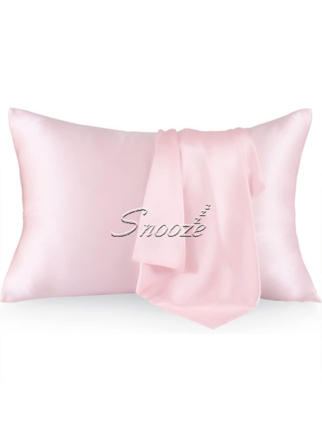 snooze - Snooze, Satin Pillowcase for Hair and Skin, 48*70 cm, Pink - Image 1
