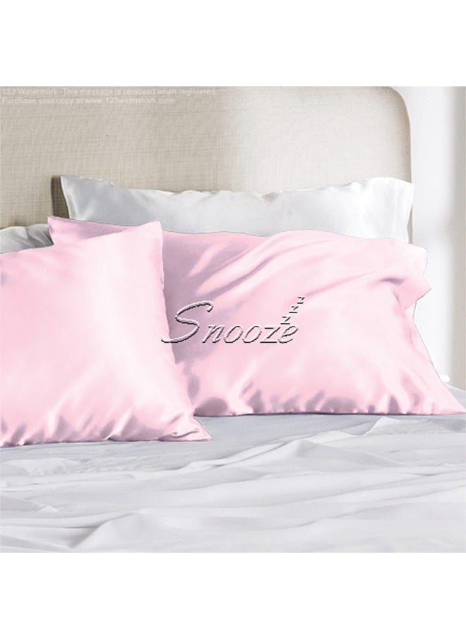 snooze - Snooze, Satin Pillowcase for Hair and Skin, 48*70 cm, Pink - Image 1