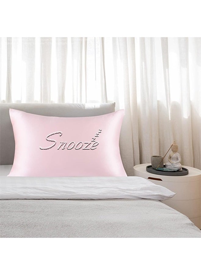 snooze - Snooze, Satin Pillowcase for Hair and Skin, 48*70 cm, Pink - Image 1