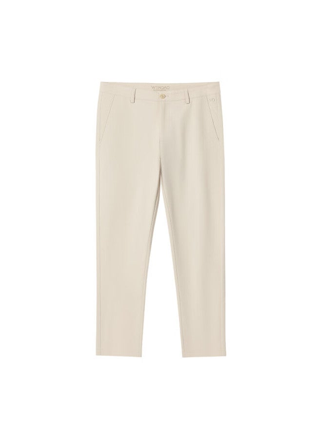 ASK Wendao Men's Wrinkle-free Nine-point Pants W8118 Light Apricot Color 32 - Image 2