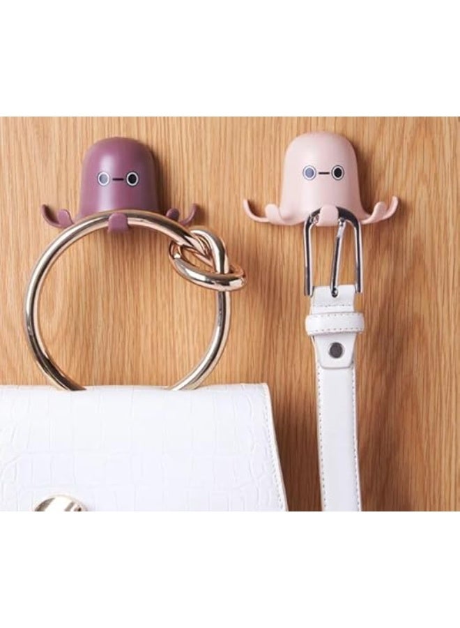 Spaceshoop Creative Sticky Hook Adhesive Hook Wall Mounted Multi Functional Hook for Bathroom Bedroom Office Kitchen (SHAPE 6)  - Image 2