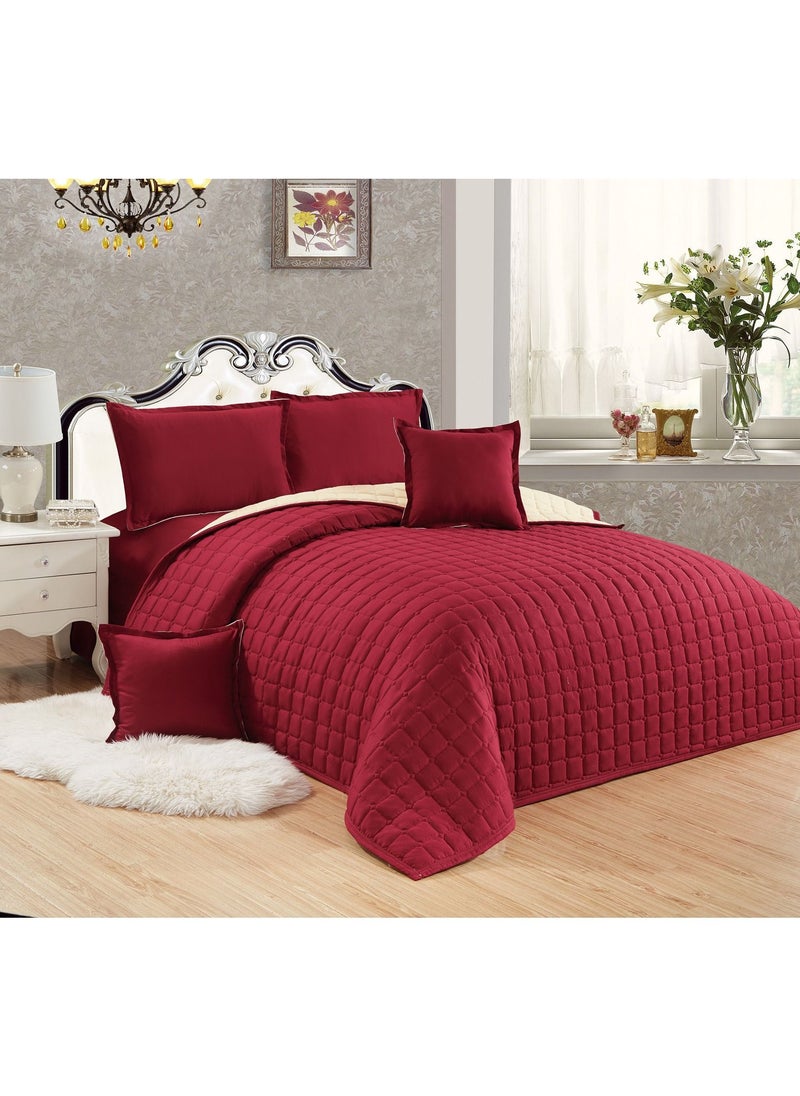 Sleep night Sleep Night 4 Pieces Comforter Set Single Size 160 X 210 Cm Dual color Reversible Bedding Set for All Seasons  - Image 1