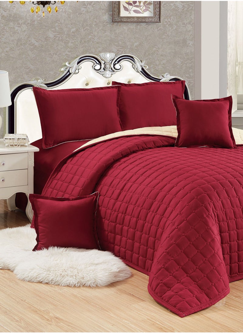 Sleep night Sleep Night 4 Pieces Comforter Set Single Size 160 X 210 Cm Dual color Reversible Bedding Set for All Seasons  - Image 4