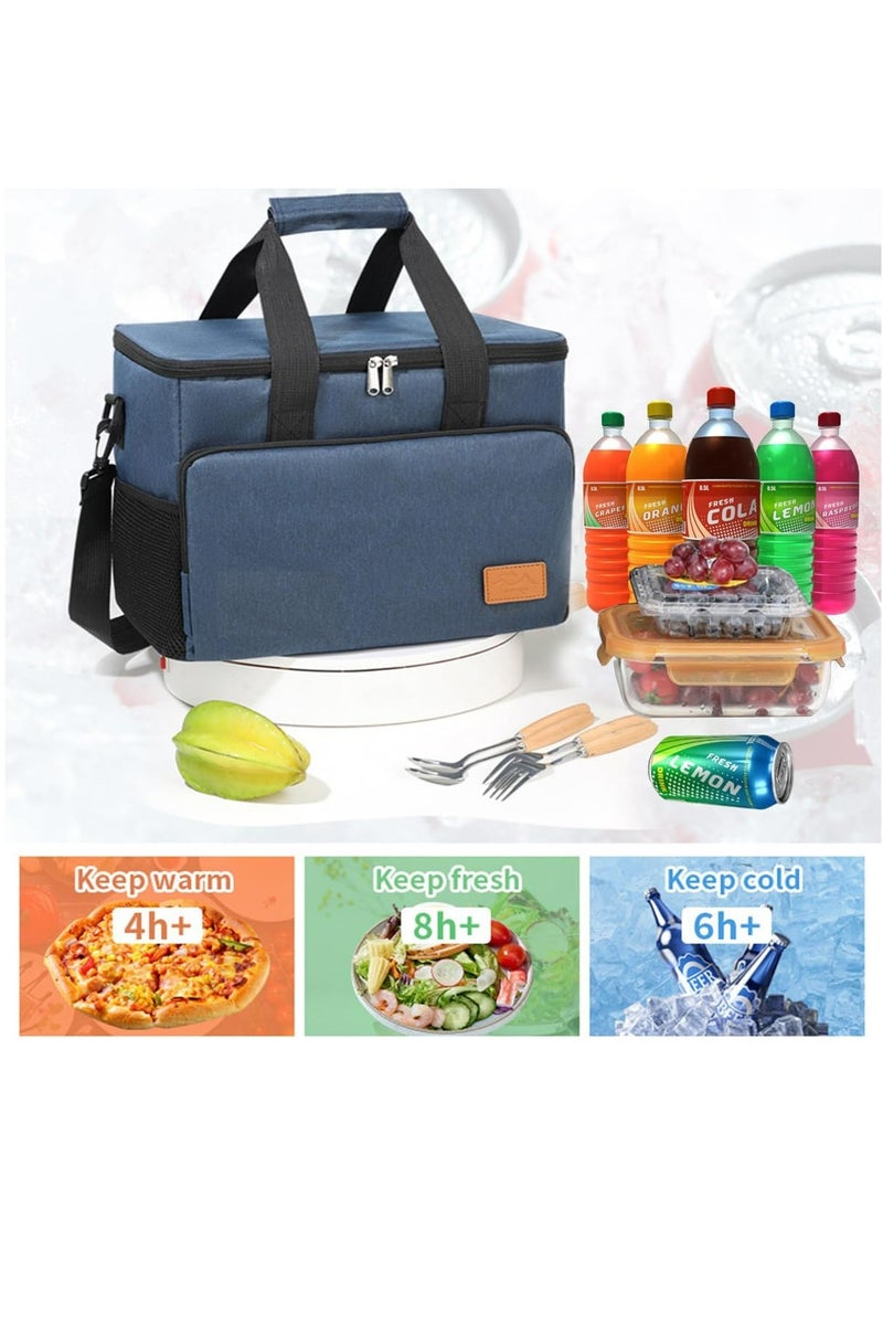 أوزيغالور حقيبة غداء كبيرة معزولة بسعة 22 لترًا، حقيبة حمل محمولة مع حزام قابل للتعديل، مقاومة للتسرب ومقاومة للماء للنزهات - Image 3