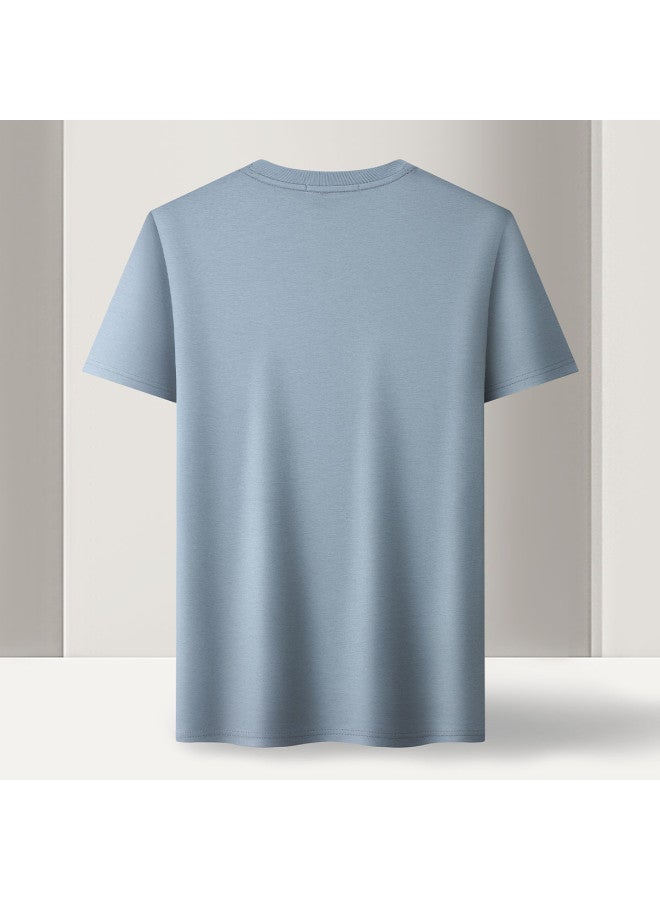 Fomoce new Summer Men's Loose Casual Short-sleeve T-shirt Trendy Sporty Base Layer Top - Image 4