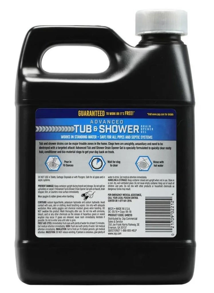 Zep New! Zep Advanced Tub and Shower Drain Opener Gel 32 Ounce  - Image 2