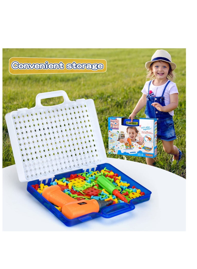 Excefore 3D Kids Take Apart Toys, Kids Puzzle Constructions Toys, Design and Drill Toy for Kid, Construction Games with Toy Drill, Creative Engineering Building Kits, STEM Toys for 3 4 5 6 year old  - Image 3