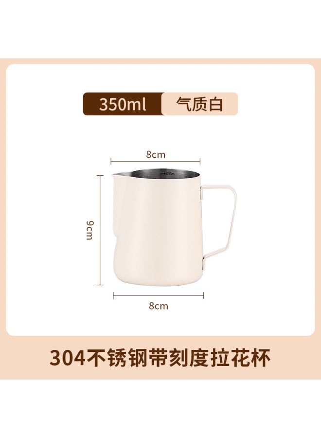 Style Stainless Steel Flower Cylinder Scale Measuring Cup Wax Melting Cup Flower Cup Milk Bubble Cup Milk Cup Coffee Supplies