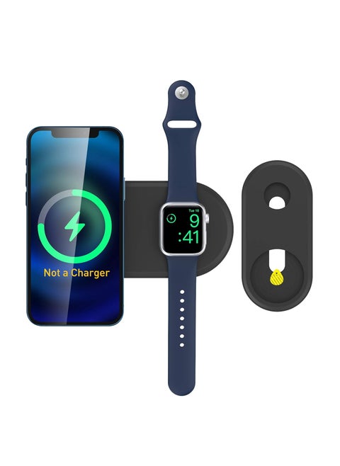 Suitable for MagSafe charging base iWatch&iPhone14 13 12 two-in-one silicone charging base