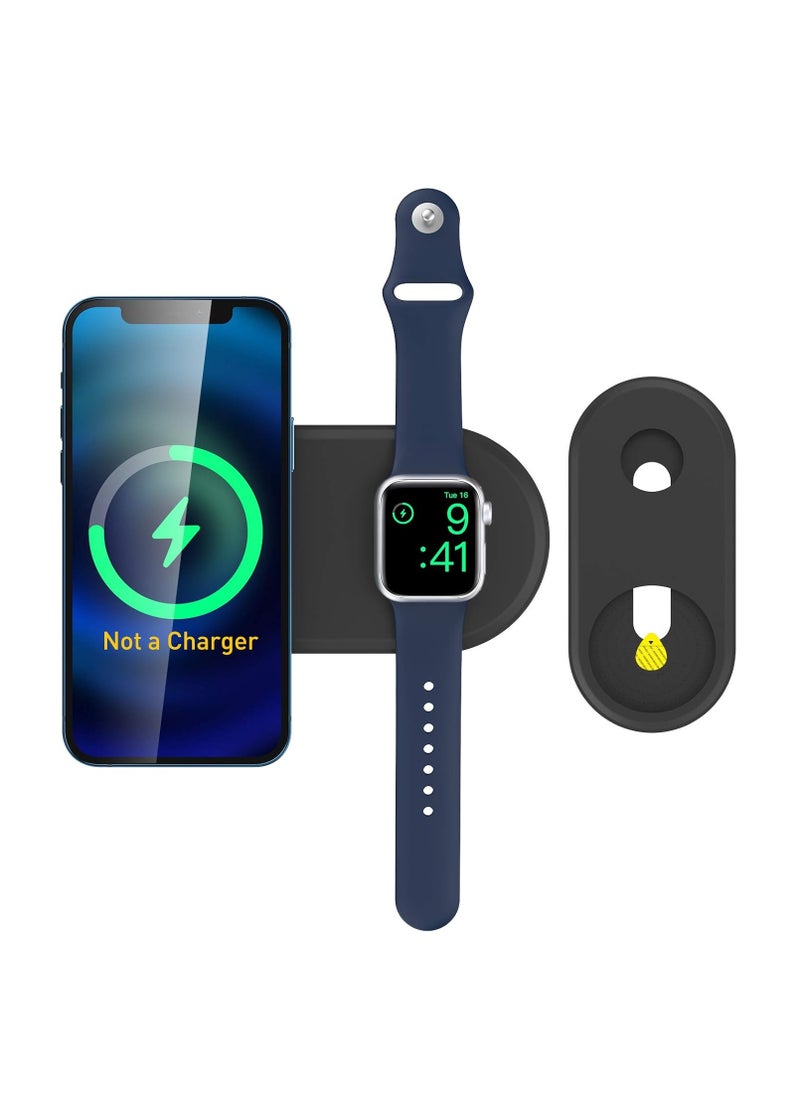 Suitable for MagSafe charging base iWatch&iPhone14 13 12 two-in-one silicone charging base