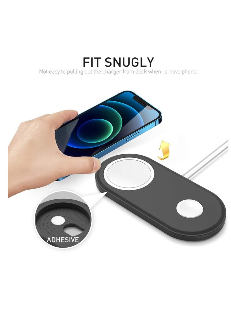 Suitable for MagSafe charging base iWatch&iPhone14 13 12 two-in-one silicone charging base