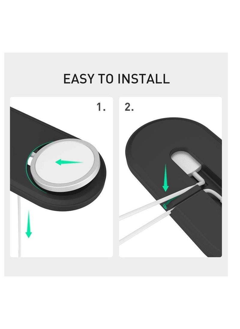 Suitable for MagSafe charging base iWatch&iPhone14 13 12 two-in-one silicone charging base
