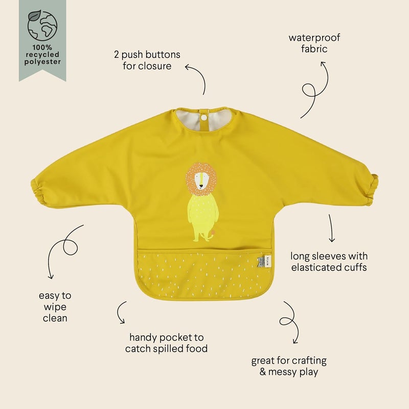 Trixie Long Sleeve Waterproof Bib - Mr. Lion - 6m+ - Image 2