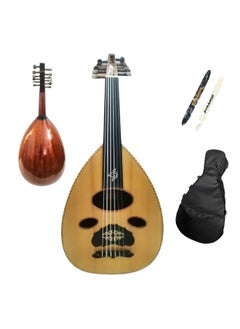 Al-Karz Music Zeryab Iraqi Oud No 1 Cedar Top Walnut Back Walnut Fingerboard Aurora Strings Includes Padded Bag and Two Pyramid Picks 