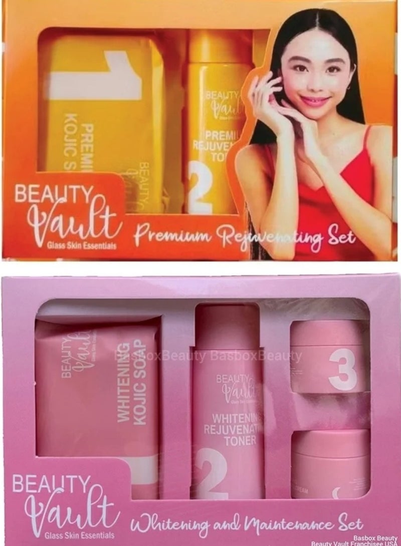 Premium Rejuvenating Set & Whitening and Maintenance Set For Beauty Vault