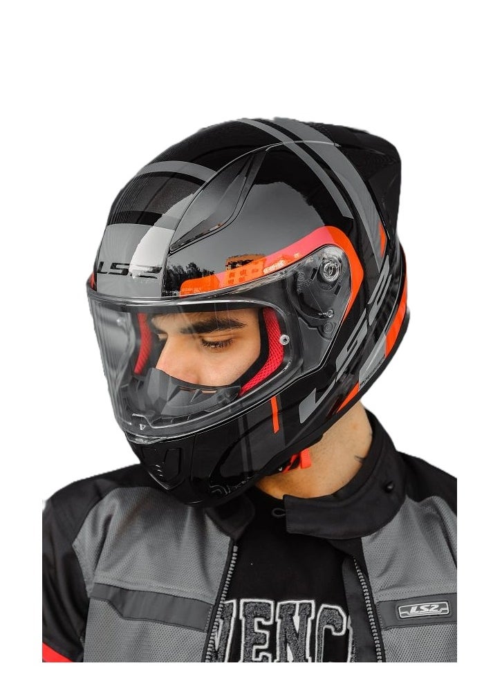 LS2 HELMETS LS2 FF353 RAPID FULL FACE RACING HELMET - SIZE XXL - COLOR Chos Black Red  - Image 1