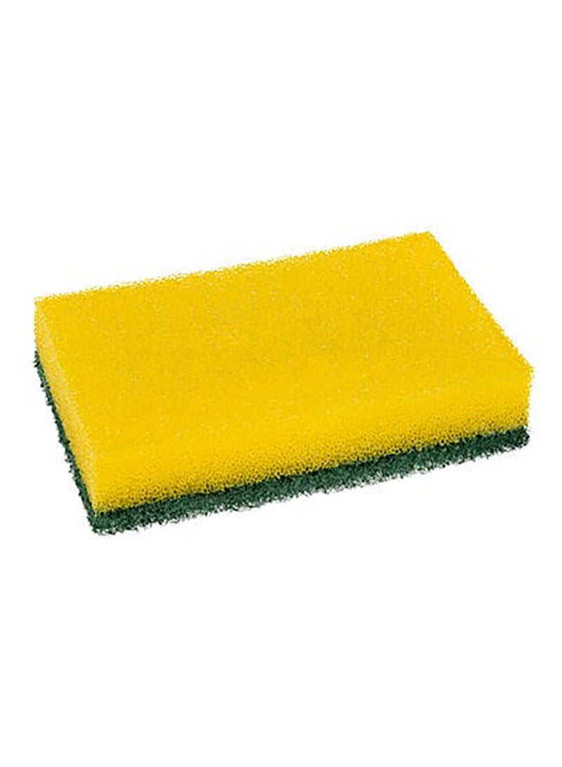 Scotch Brite 8-Piece Heavy Duty Classic Flat Laminate Scrub Sponge Yellow and Green - Image 4