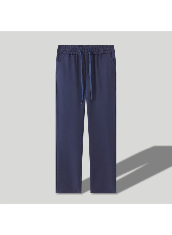 Tucano men's Casual Pants With Elastic Drawstring Waist, Breathable Spring/summer Versatile Straight-leg Trousers - Image 3