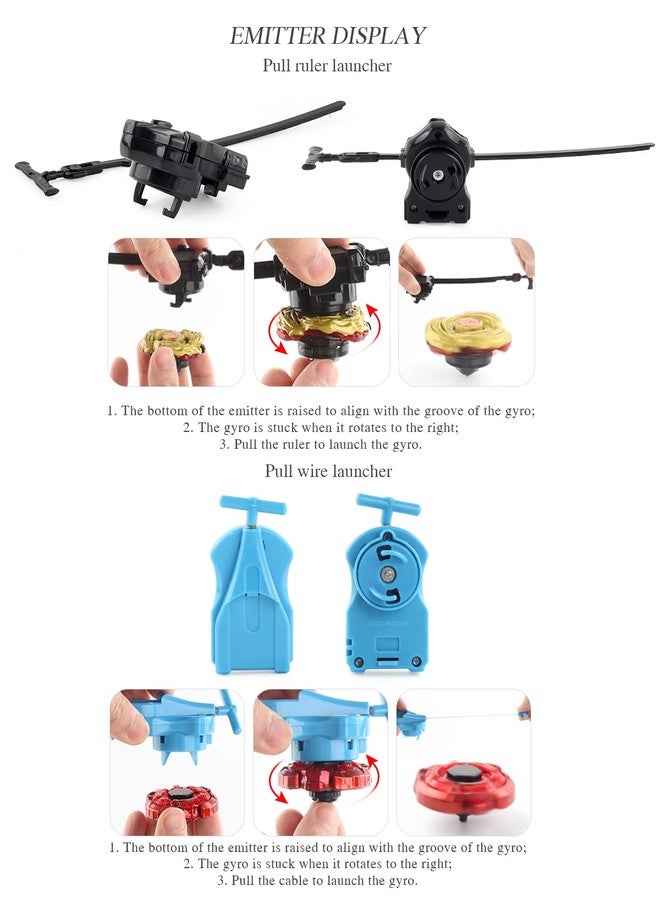 AIBREAY Battling Top Toy Set 12 Spinning Tops 3 Launchers Metal Fusion Gyro Game with Portable Storage Box Gift for Kids Children Boys Ages 6+… - Image 4
