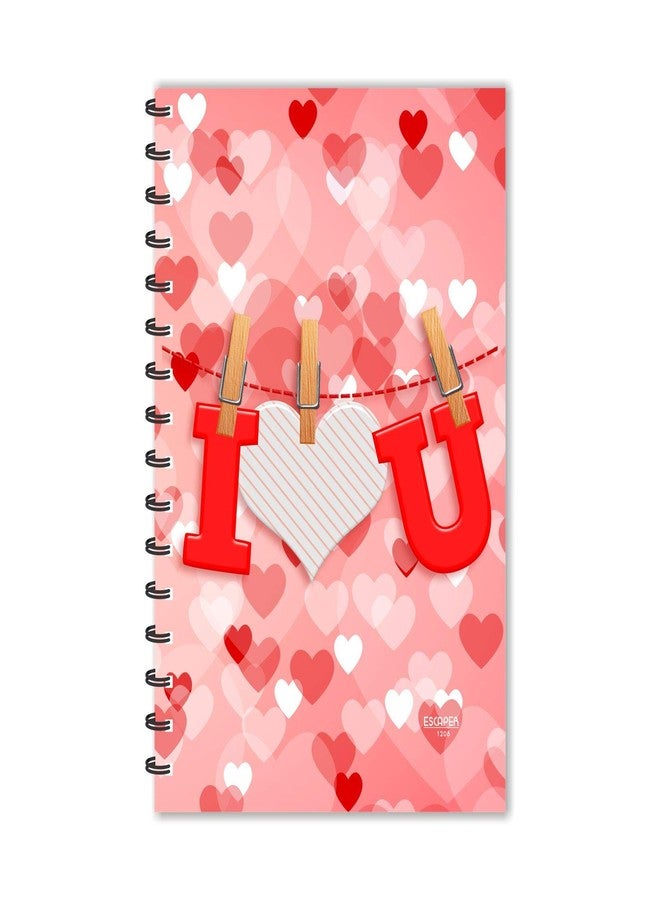 ESCAPER I Love You on Clips Diary, Ruled - A5 Size - 8.5 x 5.5 inches Love Diary, Propose Diary, Diary Notepad, Diary for Boys, Diary for Girls, Diary for Kids, Diary for Office, Diary for Gift - Image 1