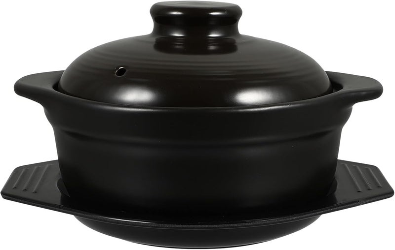 SMASOLO Ceramic Casserole Pot with Lid Non-stick Smooth Interior Heat Retention Stew Saucepan for Home Cooking Rice Soup Stew Stovetop Use - Image 1