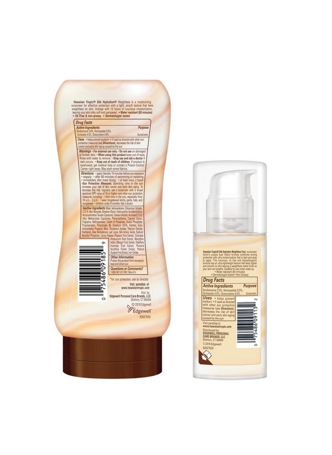 Hawaiian Tropic - Awaiian Tropic Spf 30 Broad Spectrum Sunscreen Silk Hydration Weightless Sunscreen Pack With 6Oz Sunscreen Lotion And 1.7Oz Sunscreen Face Lotion - Image 1