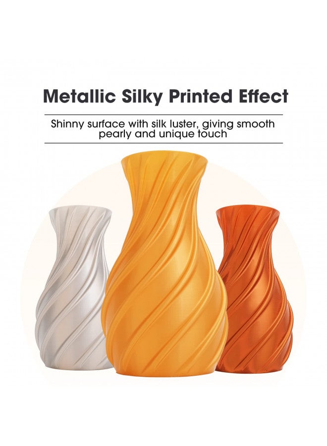eSUN eSUN Silk Metal PLA Filament 1.75mm, Silky Metallic 3D Printer Filament PLA, Dimensional Accuracy +/- 0.05mm, 1KG Spool (2.2 LBS) 3D Printing Filament for 3D Printers, Silk Bronze  - Image 3