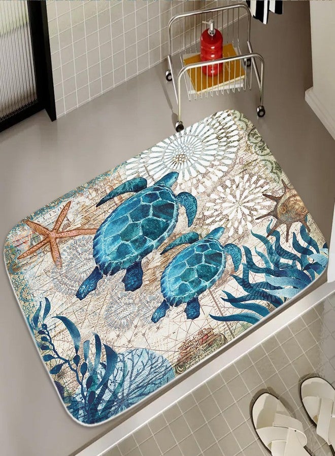Final Friday Coral Velvet Bath Rugs Non Slip Shower Mat for Bathroom Decor Sets Door Rug with Rubber Backing Absorbent Kitchen Floor Carpet 17" x 24" - Image 1